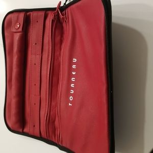 Tourneau Red Leather Accessory Case